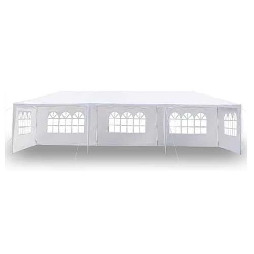 White gazebo canopy wedding party tent 3 x 9m Five Sides Waterproof Tent with Spiral Tubes Event