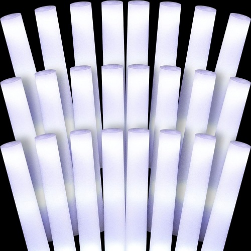 White foam glow sticks wedding An affordable package of 100...