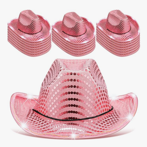 Pink cowgirl hat bulk a pack of 20 light up...