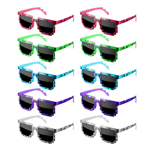 Party sunglasses for a wedding Pack of 10 Colorful Thug...