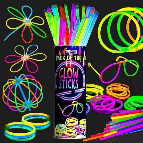 Glow sticks in bulk for wedding -205-Pcs- Glow in The Dark 100 Party Sticks -Supplies w/ Eye Glasses kit-Bracelets Necklaces and more-12 Hours Glow Party Pack 8 inch