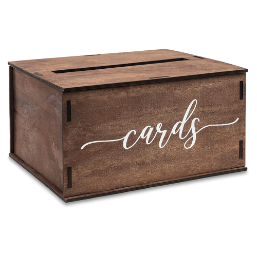 Vintage wooden wedding card box A stunning box in a...