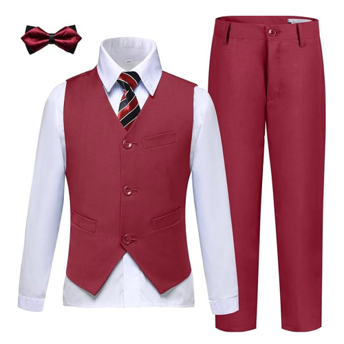 Ring bearer outfit boy Slim Fit Toddler Tuxedo Suit Set...