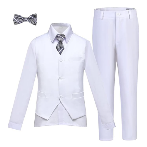 Boy suits for weddings near me Slim Fit Toddler Tuxedo Suit Set for Teen Boys Communion Dress Clothes Kids Wedding Ring Bearer Outfit