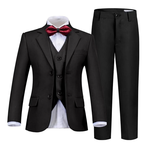 Childrens wedding suits uk Slim Fit Toddler Tuxedo Suit Set for Teen Boys Communion Dress Clothes Kids Wedding Ring Bearer Outfit