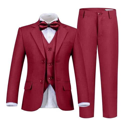 Boy suit vest wedding Slim Fit Toddler Tuxedo Suit Set...