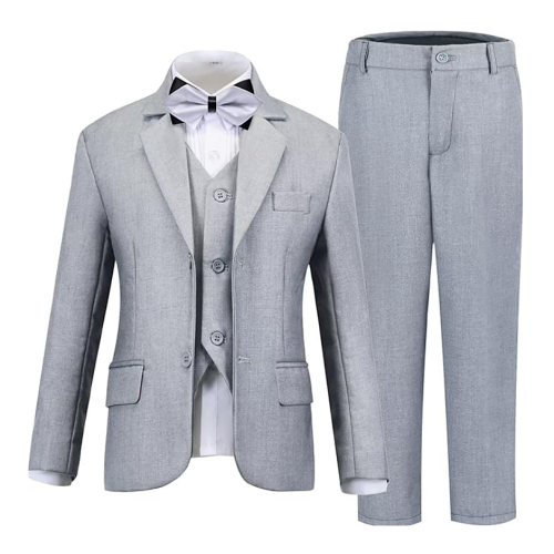Summer wedding boy outfit Slim Fit Toddler Tuxedo Suit Set for Teen Boys Communion Dress Clothes Kids Wedding Ring Bearer Outfit
