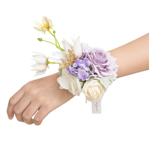 Bridal wrist corsage for weddings Set of 6 Lilac Corsages for Wedding Mother of Bride and Groom, Prom Flowers