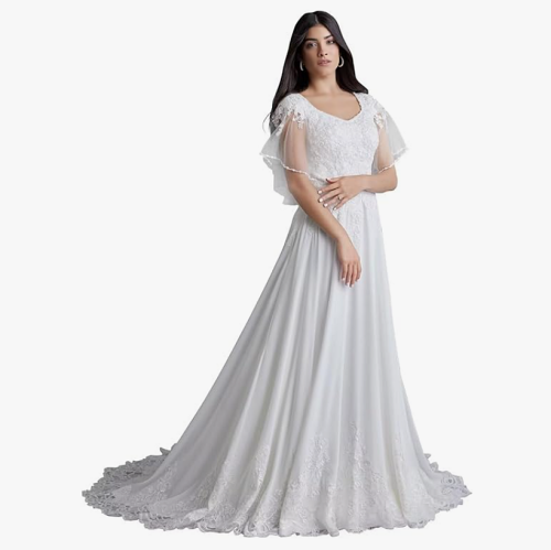 Affordable wedding dresses Women’s Beach Wedding Dresses for Bride 2023 Long Lace Wedding Bridal Gowns
