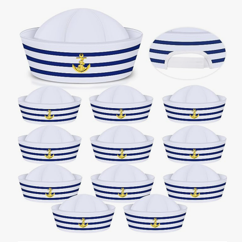 Sailor party hats bulk 12 Pieces Sail Hats Blue with...