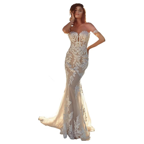 Cinderella bridal dress Women’s Beach Spaghetti Strap Wedding Dresses for Bride 2023 Boho Long Lace Bridal Gowns for Wedding