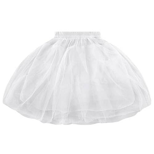 Flower girl hoopless petticoat Crinoline with 3 Layers, Kids Flower Girl Underskirt